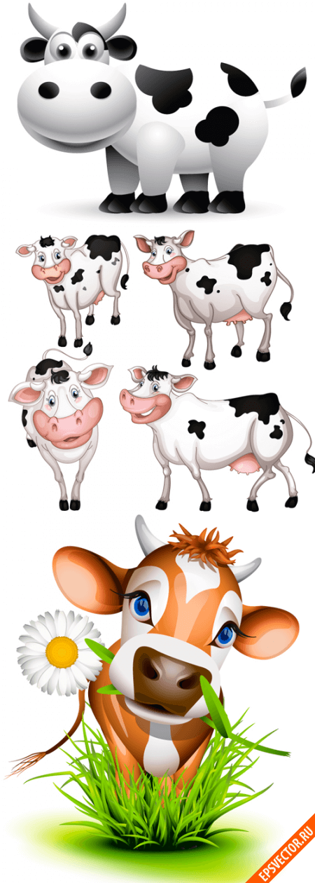 Коровы в векторе
